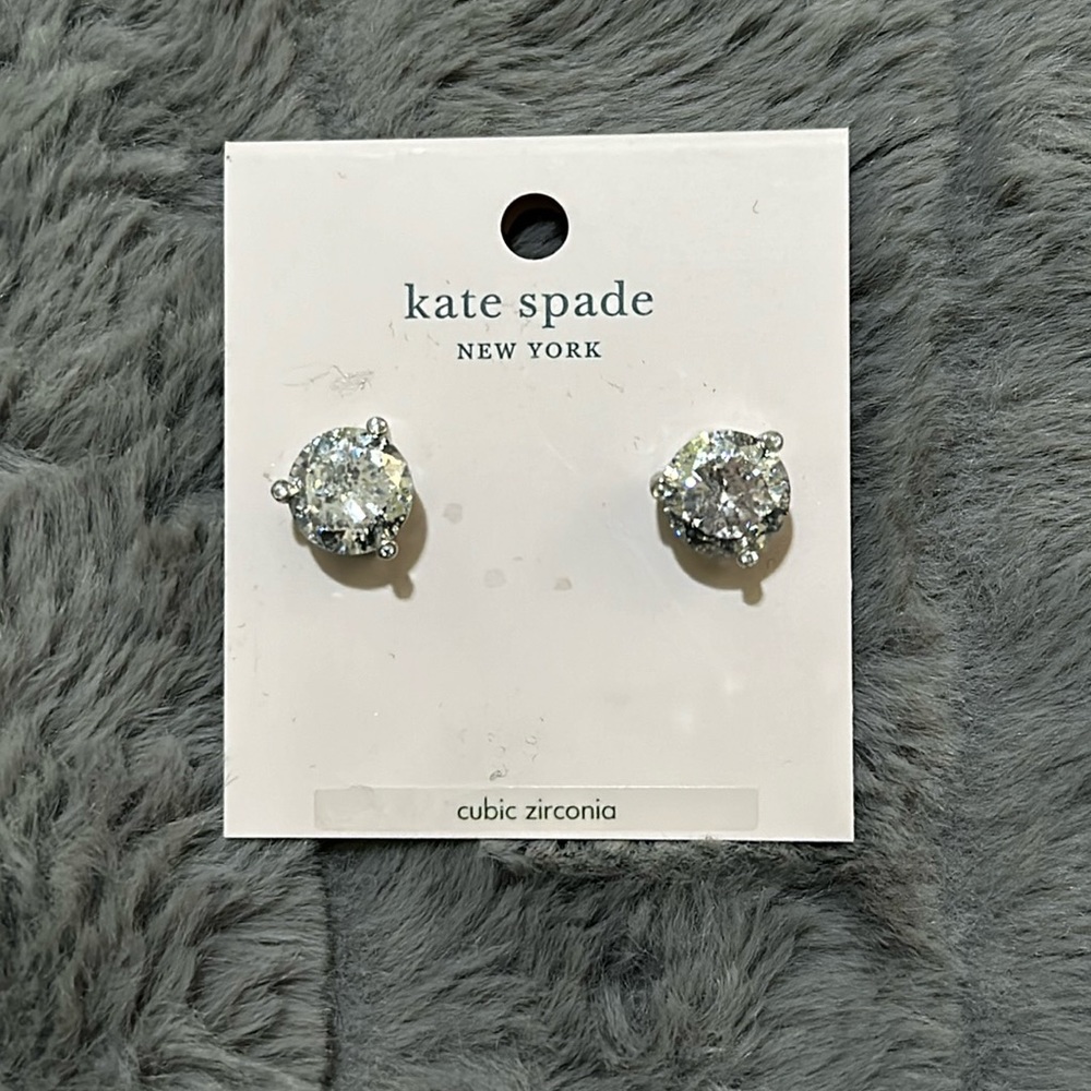 Kate Spade Rise and Shine Gumdrop Earrings in Silver Patina NWT